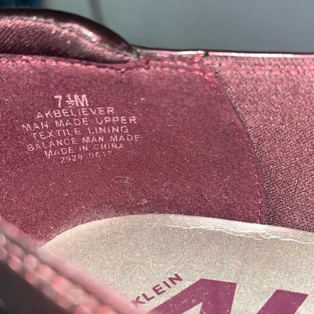 Anne Klein AK Sport Burgundy Patent Leather Slip-On Shoes - Picture 7 of 7